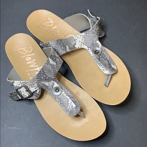 Snakeskin print sandals